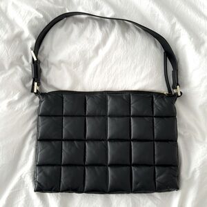 All Saints all leather quilted purse